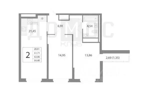 3-к кв. Свердловская область, Екатеринбург просп. Космонавтов, 91Г ... - Фото 1