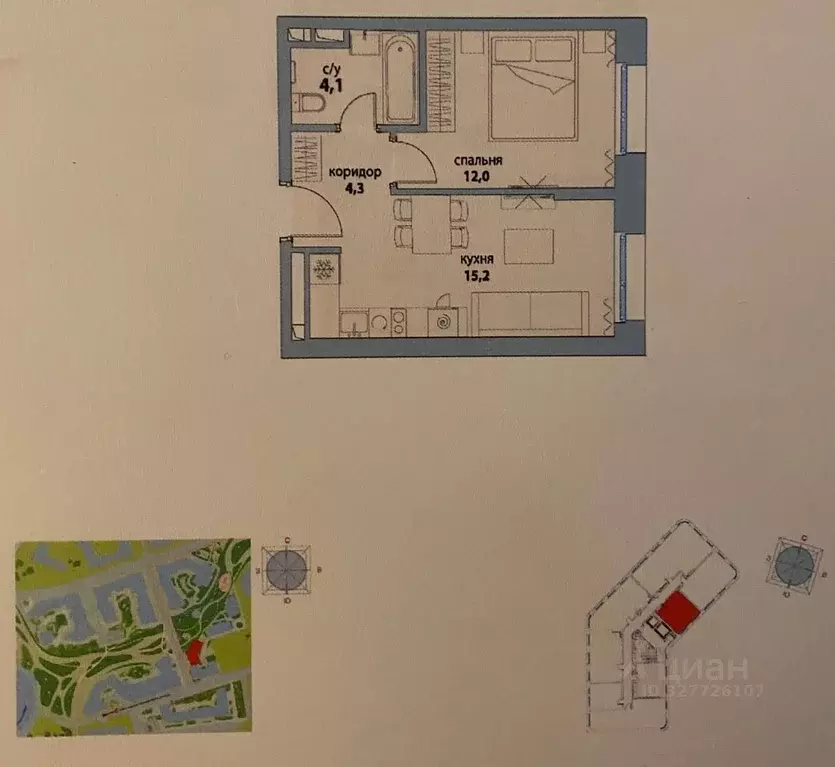 3-к кв. Москва ул. Крузенштерна, 3к4 (63.0 м) - Фото 2