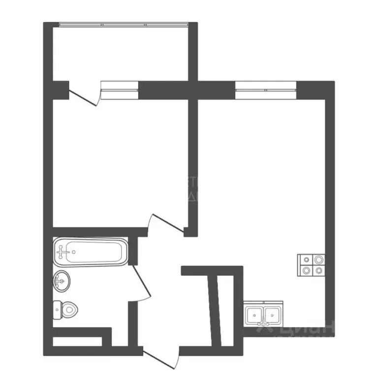 1-к кв. Тюменская область, Тюмень ул. Краснооктябрьская, 16к1 (35.5 м) - Фото 2