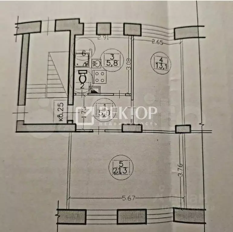 2-к кв. Костромская область, Кострома ул. Ленина, 90 (47.3 м) - Фото 2