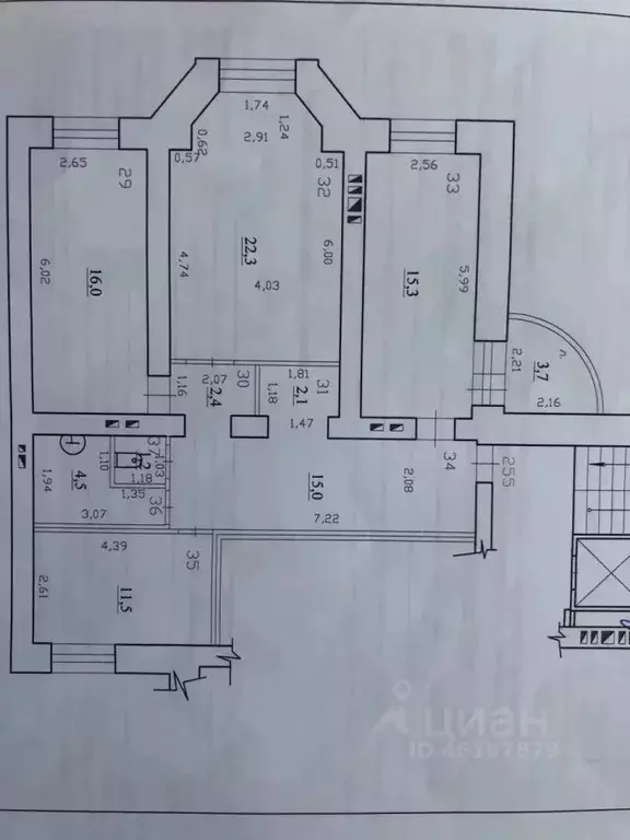 3-к кв. Самарская область, Самара просп. Карла Маркса, 39 (90.3 м) - Фото 2