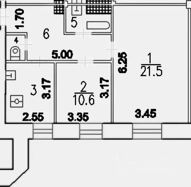 2-к кв. Москва Павелецкая пл., 1 (56.1 м) - Фото 2