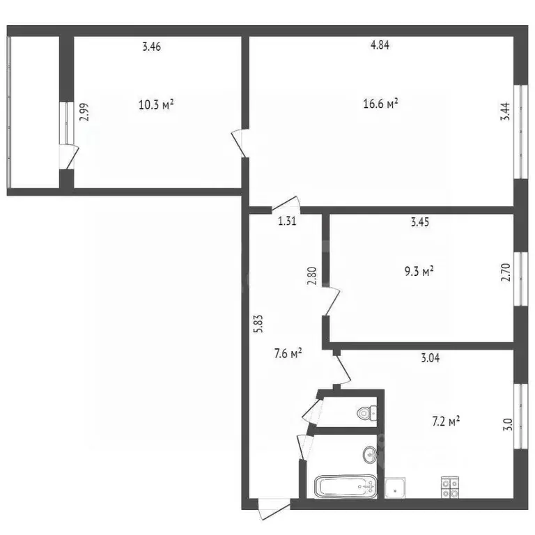 3-к кв. Удмуртия, Ижевск ул. Карла Маркса, 124 (53.9 м) - Фото 2