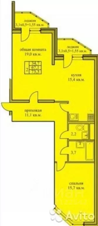 2-к кв. Ставропольский край, Ставрополь ул. Доваторцев, 52а (73.3 м) - Фото 0