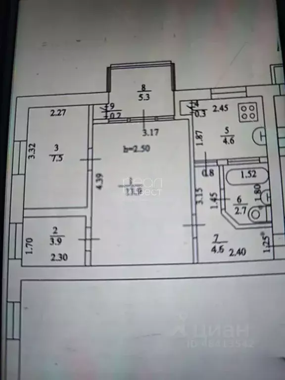 3-к кв. Краснодарский край, Сочи Гагарина мкр, бул. Цветной, 10 (43.0 ... - Фото 2