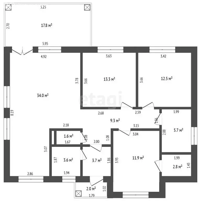 Дом в Подстепки, Вишнёвая улица (136 м) - Фото 1