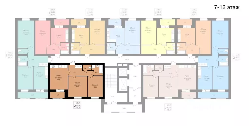 2-к кв. Мордовия, Саранск ул. Филатова, 15 (63.44 м) - Фото 2