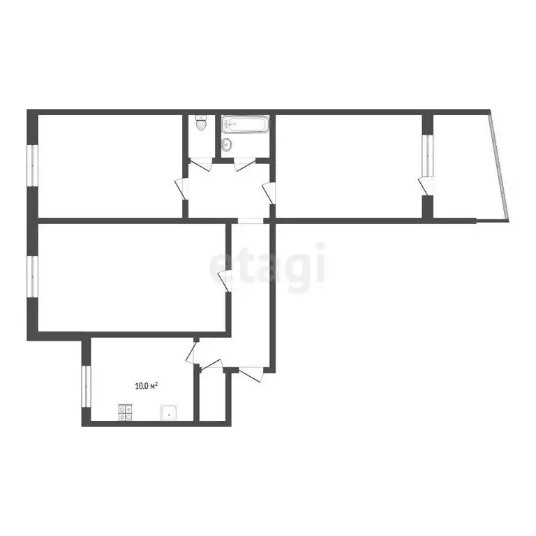 3-комнатная квартира: Тюмень, Широтная улица, 17 (65.9 м) - Фото 0