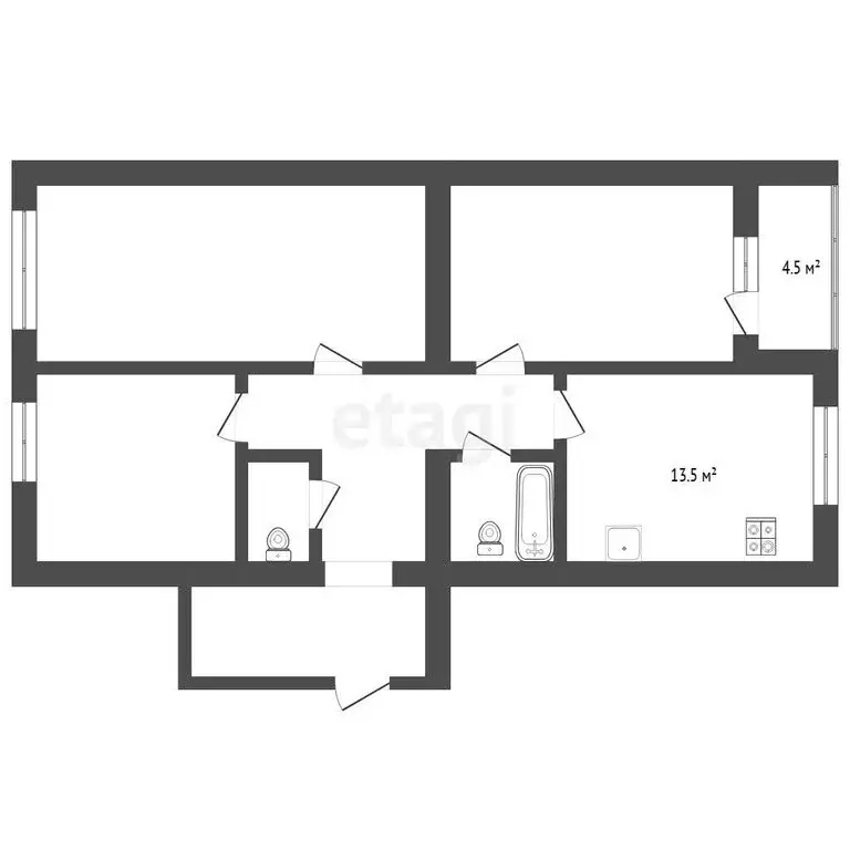 3-комнатная квартира: Тюмень, улица Избышева, 6 (86 м) - Фото 1