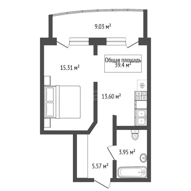 1-комнатная квартира: Новосибирск, Ипподромская улица, 50 (39.4 м) - Фото 1