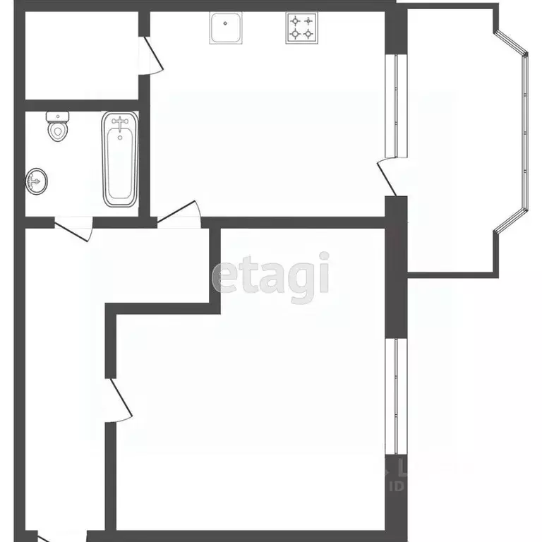 1-к кв. Тюменская область, Тюмень Паровозная ул., 9 (42.6 м) - Фото 2