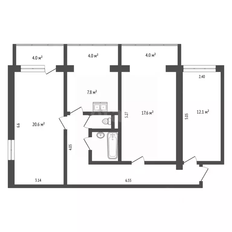 3-к кв. Крым, Ялта ул. Кривошты, 11 (81.1 м) - Фото 2