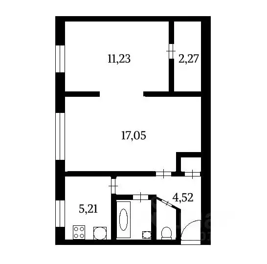 2-к кв. Санкт-Петербург Дрезденская ул., 10К2 (46.0 м) - Фото 2