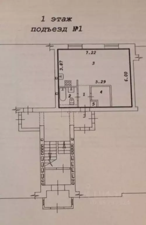 1-к кв. Новосибирская область, Новосибирск ул. Кирова, 344 (42.0 м) - Фото 1