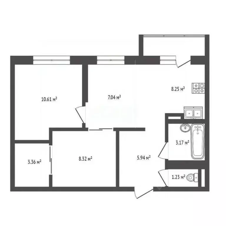 2-к кв. Ярославская область, Ярославль проезд 2-й Брагинский, 9 (48.8 ... - Фото 2