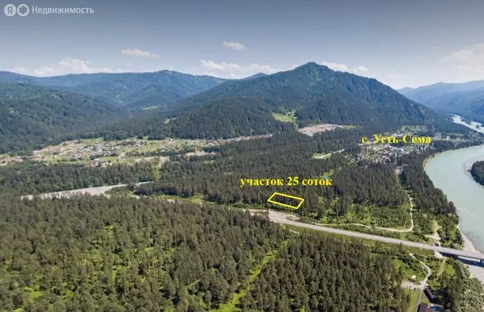 Участок в Чемальский район, посёлок Усть-Сема (25 м) - Фото 1