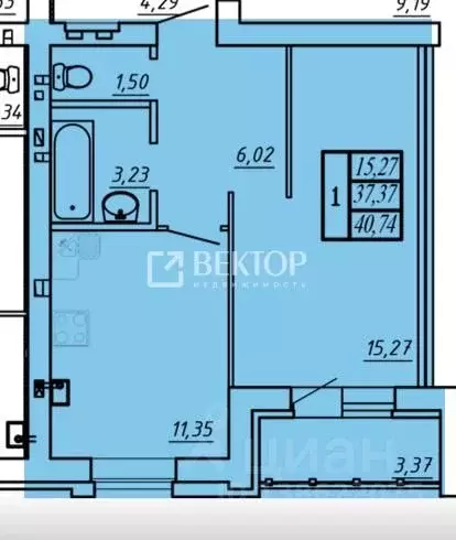 1-к кв. Ярославская область, Ярославский муниципальный округ, д. ... - Фото 2