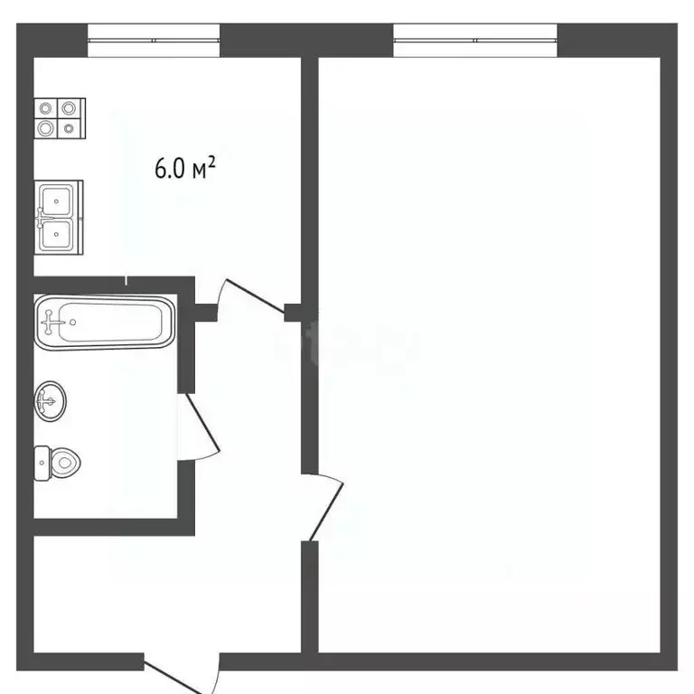 1-к кв. Хабаровский край, Хабаровск ул. Суворова, 47 (31.0 м) - Фото 2
