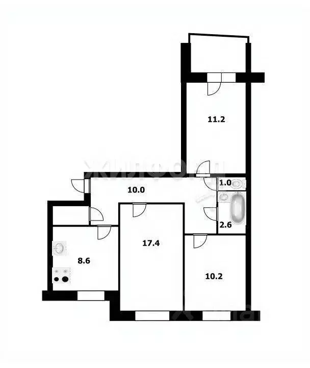 Комната Новосибирская область, Новосибирск Степная ул., 71 (10.0 м) - Фото 1