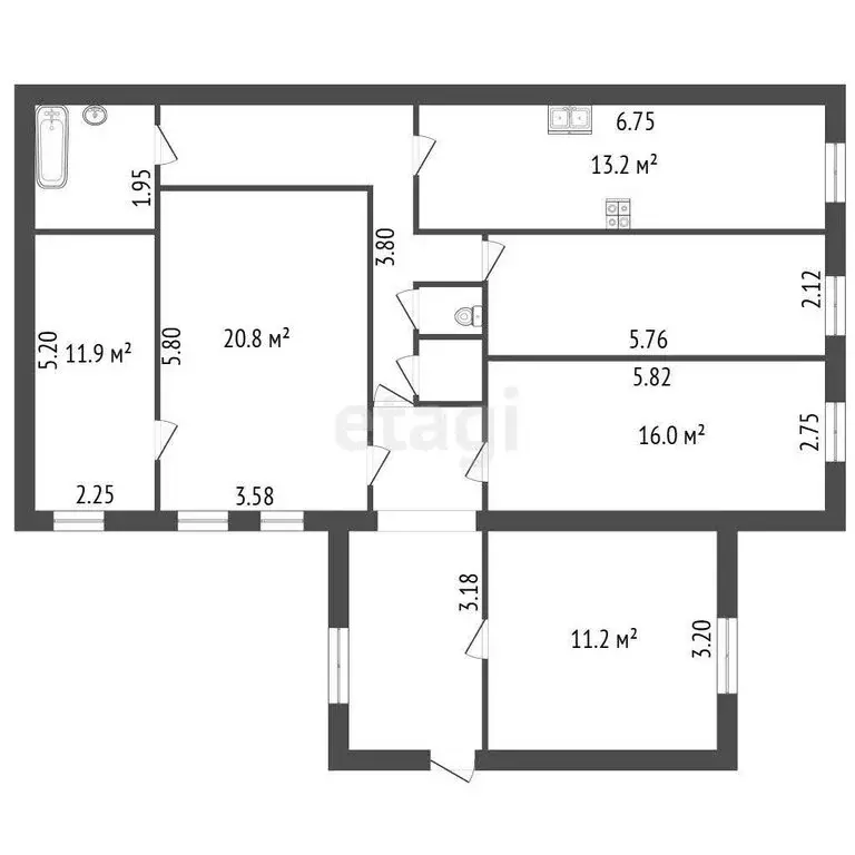 5-комнатная квартира: Санкт-Петербург, Кирочная улица, 18 (113.8 м) - Фото 1