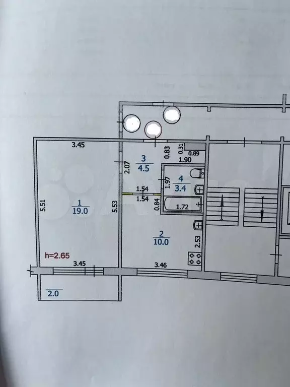 1-к. квартира, 36,9 м, 8/10 эт. - Фото 0