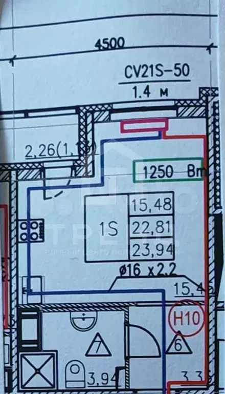 Квартира-студия, 22,8 м, 10/12 эт. - Фото 0