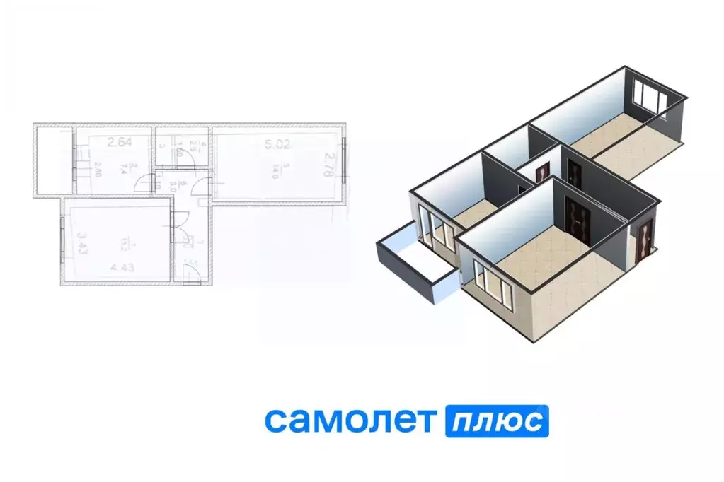 2-к кв. Кемеровская область, Кемерово ул. Веры Волошиной, 31 (48.5 м) - Фото 1