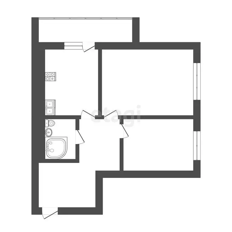 2-комнатная квартира: Саранск, проспект 60 лет Октября, 2/6 (58.9 м) - Фото 1