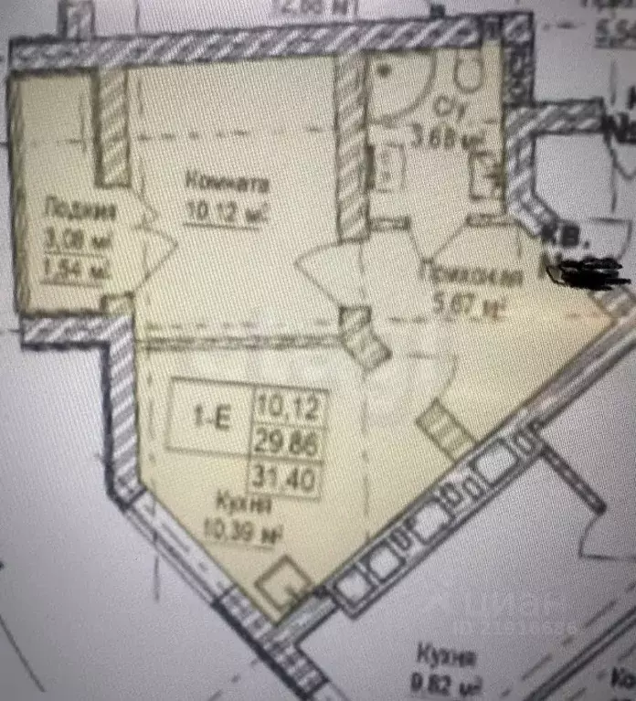 1-к кв. Калининградская область, Зеленоградск ул. Имени Гвардии ... - Фото 2