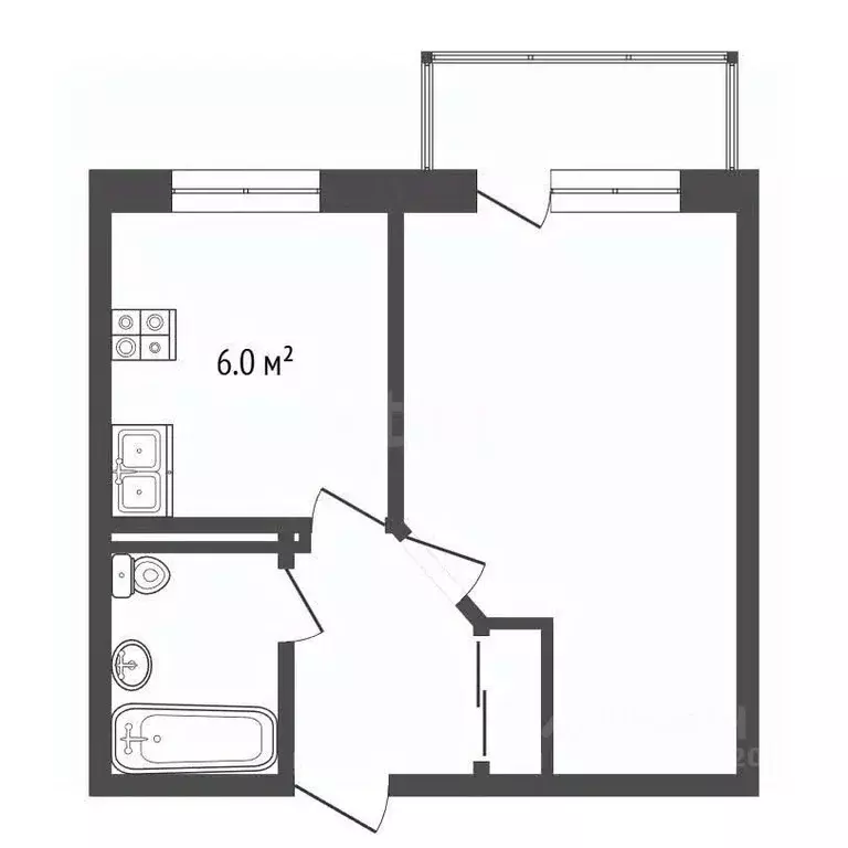 1-к кв. Свердловская область, Первоуральск Советская ул., 14 (33.3 м) - Фото 1