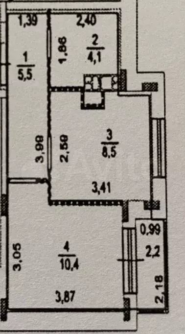 1-к. квартира, 28,5 м, 3/5 эт. - Фото 0