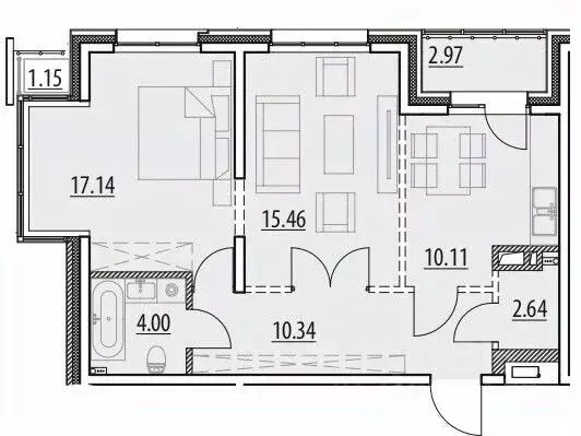 2-к кв. Иркутская область, Иркутск ул. Мира, 32 (63.81 м) - Фото 0