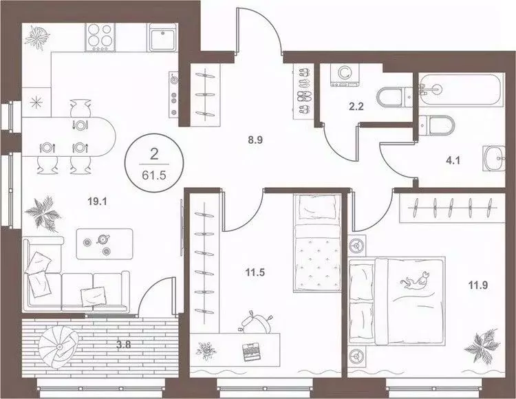2-к кв. Пензенская область, Пенза Арбеково жилрайон, Дальнее Арбеково ... - Фото 1
