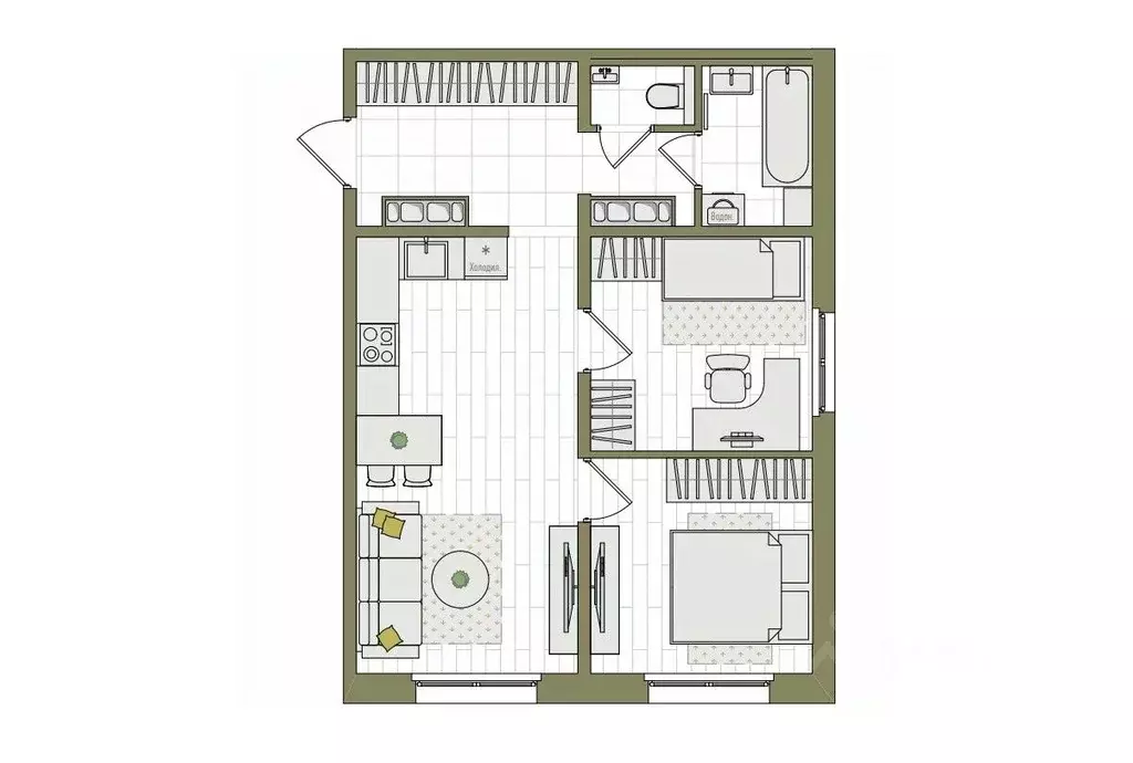 3-к кв. Кировская область, Киров ул. Чистопрудненская, 13А (51.4 м) - Фото 1
