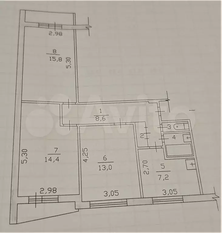 3-к. квартира, 63 м, 6/12 эт. - Фото 0