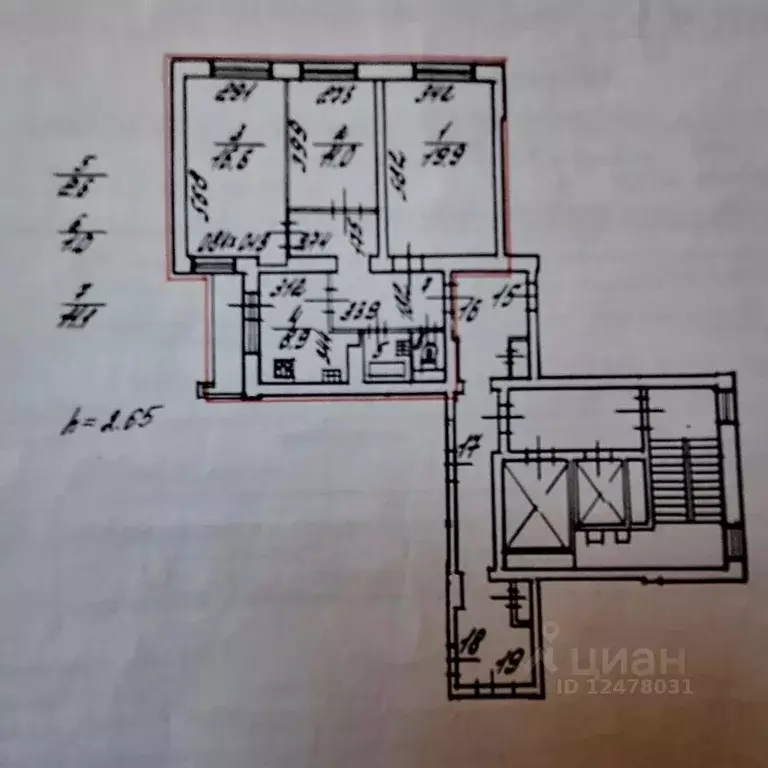 3-к кв. Санкт-Петербург ул. Кораблестроителей, 38К3 (72.6 м) - Фото 2