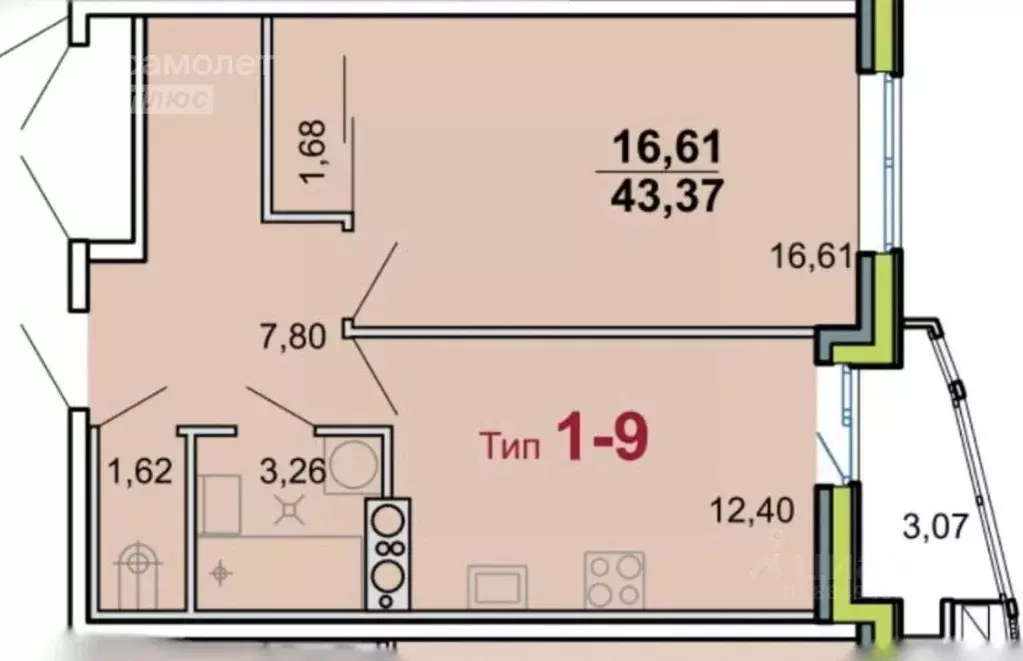 1-к кв. Санкт-Петербург ш. Суздальское, 28к3 (43.5 м) - Фото 1