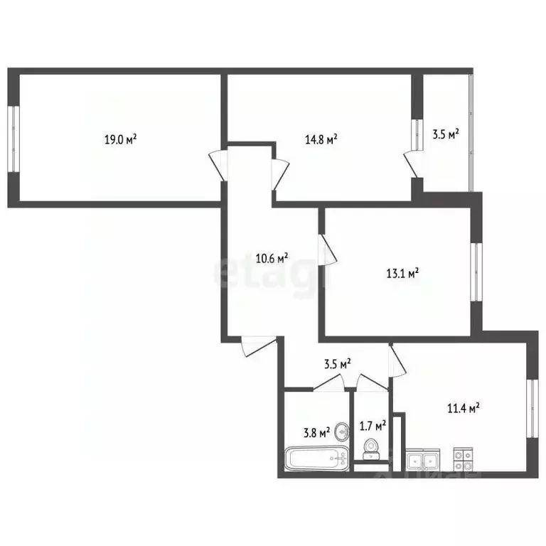 3-к кв. Орловская область, Орел ул. Генерала Родина, 70 (80.0 м) - Фото 0
