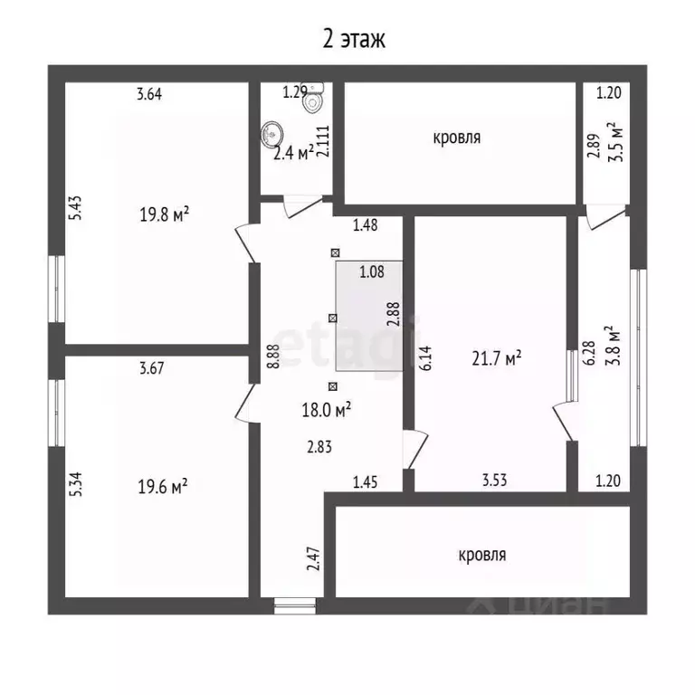 Дом в Забайкальский край, Читинский район, с. Смоленка ул. Зеленая, 9 ... - Фото 2