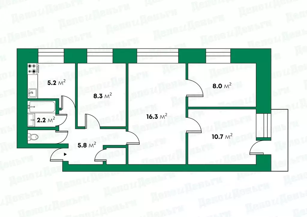 4-к кв. Кировская область, Киров ул. Физкультурников, 11 (61.6 м) - Фото 1