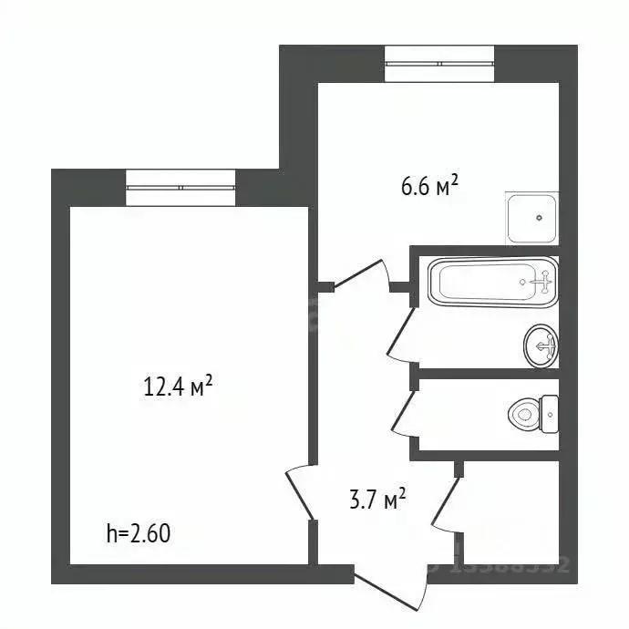 1-к кв. Красноярский край, Красноярск ул. Академгородок, 17А (27.3 м) - Фото 2