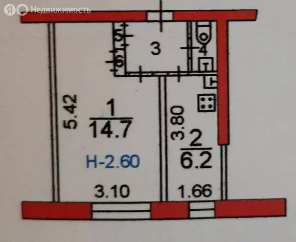 1-комнатная квартира: деревня Березняки, 9 (25.6 м) - Фото 2