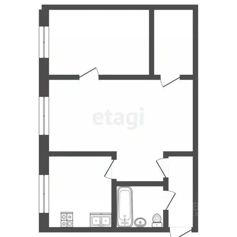 2-к кв. Камчатский край, Усть-Большерецкий муниципальный округ, пос. ... - Фото 2