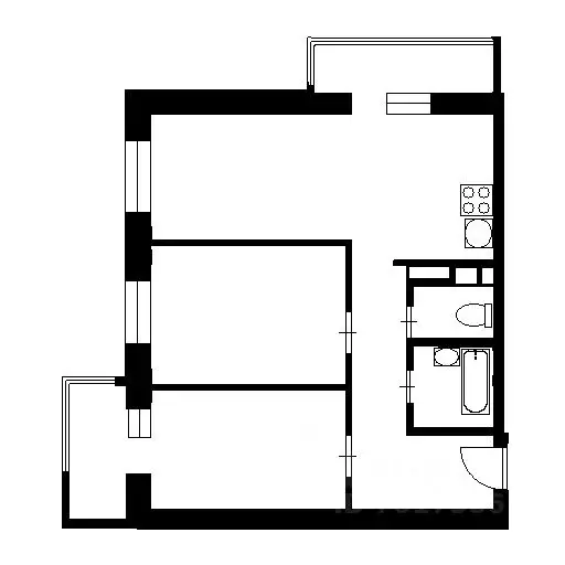 1-к кв. Башкортостан, Уфа ул. Юрия Гагарина (40.0 м) - Фото 2