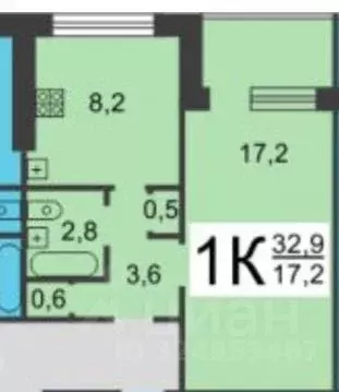 1-к кв. Нижегородская область, Нижний Новгород ул. Героя Советского ... - Фото 2