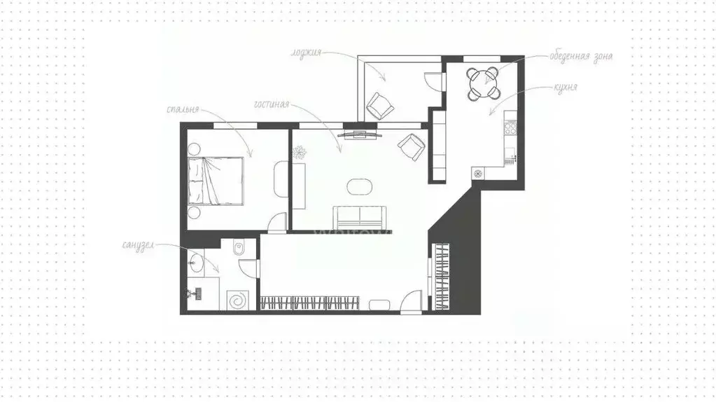 2-к кв. Москва ул. Арбат, 30/3С2 (58.0 м) - Фото 2
