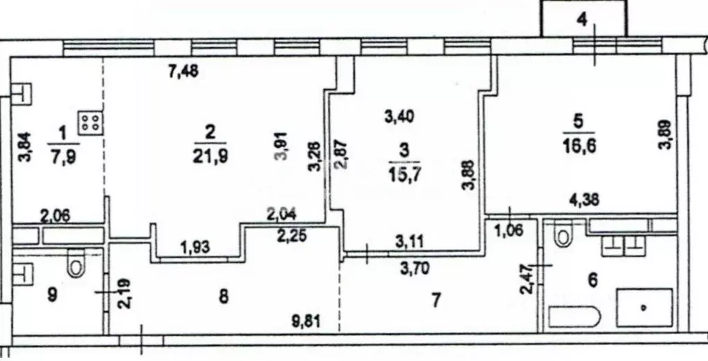 3-к кв. Московская область, Химки Новогорск мкр, ул. Ивановская, 53к2 ... - Фото 2
