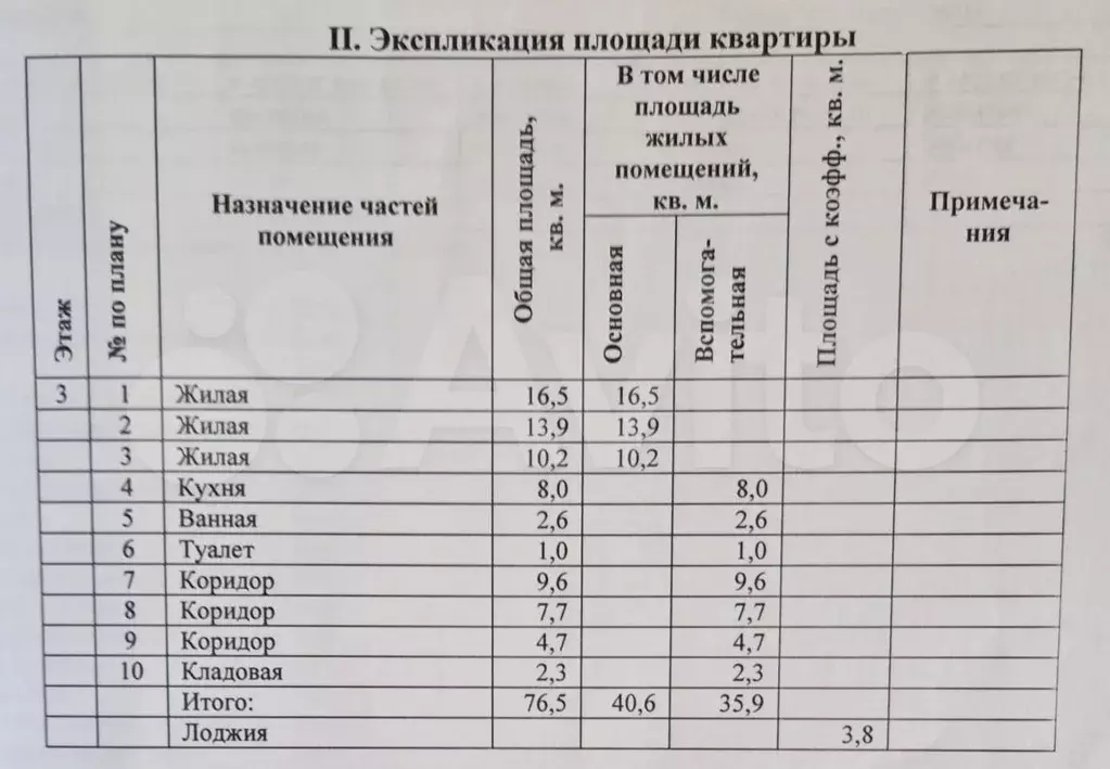 3-к. квартира, 76,5 м, 3/5 эт. - Фото 1