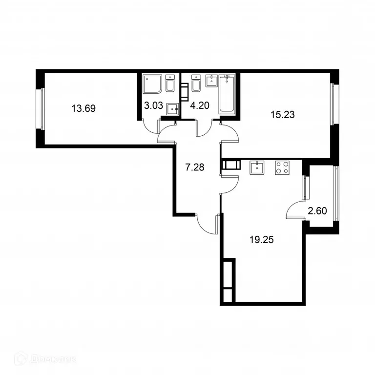 Продаётся 2-к квартира, 64 м - Фото 0
