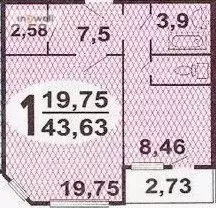 1-к кв. Московская область, Балашиха ул. Свердлова, 40 (43.0 м) - Фото 1